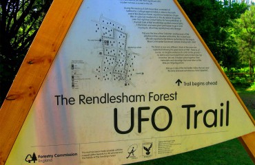 Rendlesham forest UFO trail sign