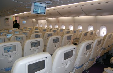 Airbus A380 coach class cabin